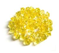 NingPower 800 Pcs Acrylic Irregular Rhinestones No Holes Artificial Crystal Gem for Arts Crafts Projects, 11mm×14mm, Yellow