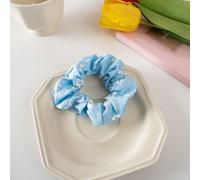 NingPower Hair Scrunchies 10 Pack Ponytail Holders Hair Accessories Hair Ties for Women,Flower Pattern Hair Bands for Thick,Curly Hair,Blue