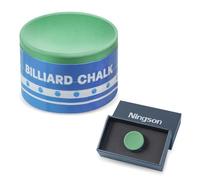 NINGSON Pool Cue Chalk 1 Pack, Nano Technology Pool Stick Chalk, Billiard Table Accessories for Professional Tournament, Clubs, Bars, Home (Outstanding Performance, Reduce Miscue, Durable)- Green