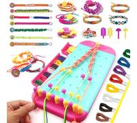 NINGSTEL Friendship Bracelet Making Kit for Girls, DIY Jewellery Bracelet Maker with 20 Pre-Cut Threads, Arts and Crafts for Kids Age 6-12, Birthday Christmas Gift for Girls 6 7 8 9 10 11 12 Year Old