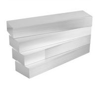 NINGWAAN 4 Pcs 7.87 x 2 x 1 Inch Aluminum Flat Bar, 200 x 50 x 25 mm Rectangular Aluminum Solid Flat Block for Industrial Crafting Project