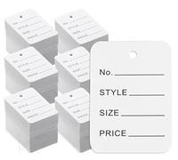 NINGWAAN 5000 PCS White Paper Price Tags, Perforated Writable Clothing Price Labels Coupon Store Tags Without String for Retail, Product, Jewelry, 2 x 1.4 inch