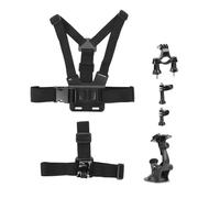 NinGYiYan Action Camera Accessories Kit for Gopro, Universal Mounts with Suction Cup, Chest Strap, J-Hook for Cycling Climbing Diving, Lightweight Portable Travel Gear