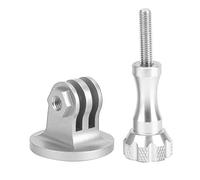 NinGYiYan Aluminum Alloy Camera Mount, for Action Cameras, Rustproof, 1/4 Inch Screw, Versatile, Photography Accessory, 5 Colors (Silver Grey)