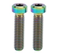 NinGYiYan Bike Parts Titanium Alloy, High Strength Lightweight, for Valve Stem Derailleur Clamp, Mountain Bike Accessories, Wear-Resistant Corrosion-Resistant Durable, 3 Colors (Shiny; 3x2.6mm)