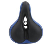 NinGYiYan Bike Saddle Microfiber Leather HollowCarved Shock Absorber Mountain Bike Saddle Seat (Black Blue)