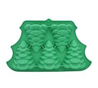 NinGYiYan Christmas Tree Mold, for DIY Cake, Heat Resistant, Easy Demold, High Toughness, Soft Fondant Silicone, Baking Decoration, Reusable Kitchen Tool, Holiday Dessert Making, C