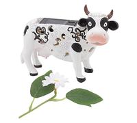 NinGYiYan for Daisy Cow Solar Light, Color Changing LED Garden Lamp for Patios, Sidewalks, Animal Shaped Solar Statue with Solar Panel