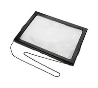 NinGYiYan For Foldable, for Ultrathin A4 Full Page Magnifying Glass, 3X Magnifier 4 LED Lights, for Reading