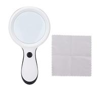 NinGYiYan for Handheld, for LED Magnifying Glass, 10 Times 88mm, for Reading Books and Newspapers (White)
