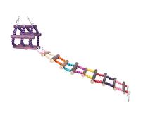 NinGYiYan For Parrots, For Hamsters, For Sugar Gliders, Bird Climbing Ladder Toy, Wood Swing, Drawbridge Loop, Climbing Ladder Set, Durable Wood, Exercise And Play, Easy To