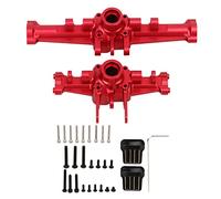 NinGYiYan for Traxxas, CNC Machined Heavy Duty Front Rear Axle Housing Cover Set, Durable Upgrade Parts for 1/18 RC Car, Enhanced Performance (Red)