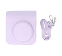 NinGYiYan Instant Camera Case for Mini12, Protective PU Leather Cover, Adjustable Strap, Vintage Design, Easy Access, Scratch Resistant Interior (Purple)