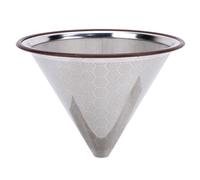 NinGYiYan Pour Over Coffee Dripper, For Stainless Steel Coffee Filter, Paperless Reusable Metal Cone, With Rubber Loop, For 1 To 3 Cup