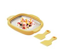 NinGYiYan Rolled Ice Cream Maker, for Making Frozen Yogurt, Innovative Efficient Multifunction Small Appliance, Compact Design, Easy (Yellow)