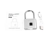 NinGYiYan Smart Fingerprint Security Padlock Reliable Indoor Outdoor Zinc Alloy for Home School Gym