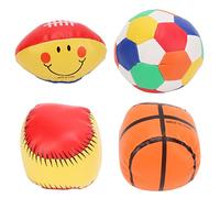 NinGYiYan Sports Stress Balls, For PU Leather Small Decompression Toys, Rugby Football Basketball Baseball, For Children Adult Entertainment, Hand Grip Strengthener Exercise