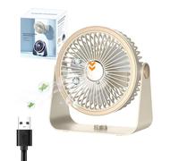 ningzhi Desk Fan Mini Fan Quiet Operation USB fan 5 Speeds Wind 3 Speeds Light Adjustable 360°Rotatable Head Built-in Aromatherapy Box Table Fan for Home Office Bedroom Kitchens Wall and Desktop