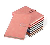 ningzhi Lined Journal the Notebook - A5 Note Book Hardcover Notepad 200 Pages for Writing Leather Hardcover for Women Men Work Office School Journal Notebook 14.5 x 21.2cm (Brown Azure Grey Black)