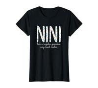 Nini Like A Regular Grandma Only Much Cooler Floral Cute T-Shirt