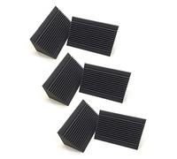 Niniang 18 Pcs Acoustic Foam Studio Soundproofing Absorption Low Coal/Black Corner Wall Soundproofing 12 x 12 x 24cm