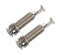 Niniang 2 x 1/4 Inch Mono Long Input Output Threaded Guitar Jack