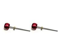 Niniang 2 x Aluminium Alloy Bass Drum Pedal Beater Kick Pedal Beater Red