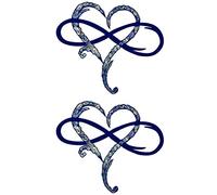 Niniang 2 x Unique Metal Wall Art Room Decoration Eternal Love Infinite Heart Iron Art Decor Interior Decor-S