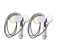 Niniang 2X Contact Piezo Microphone 3 Transducer Pickups with End Pin Plug for Kalimba
