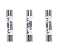 Niniang 3 x 1000V 500mA 6.3 x 32 mm White Ceramic Fuse for Multimeter Overload and Short Circuit Protection