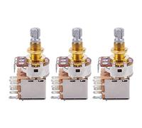 Niniang 3X Short Split Shaft Audio Tapered Audio Push/Traction Potentiometer 500K