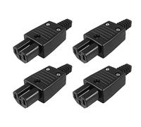 Niniang 4 x IEC320 C15 Black AC 250V 10A Output Plug Power Adapter Connector
