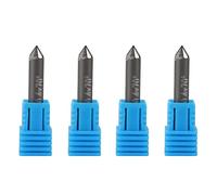 Niniang 4X Diamond Engraving Bits PCD Engraver CNC Carbide Milling Cutter Stone Marble D6XL40X70DegreeX0.4