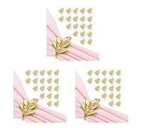 Niniang 60 Pieces Gold Foil Napkin Rings - Napkin Rings Or for Table Napkins - Holiday Napkin Rings Round Autumn Napkin for