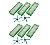 Niniang Accessories for Robot Vacuum Cleaners Kobold VR200 and VR300-6 HEPA Filters and Side Brushes 4X