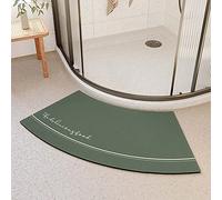 NINIANG Bath Mats Quadrant Washable Non-skid Diatomite Earth Absorbent Fast Drying Soft Microfiber Dirt Resistant Bathroom Floor Shower Indoor green 2 40X75cm/15.75X29.53in