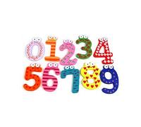 Niniang Coloured Wooden Numbers 0-9/Magnets for Children's Education or Glue on the Fridge