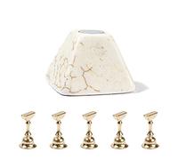 Niniang Nail Art Tool, Magnetic Nail Holder Set Practical Holder Set Alloy Nail Art Display Nail Art Set Manicure Tools White