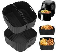 Ninipie Air Fryer Silicone Liners Accessories for Russell Hobbs Air Fryer XXL 8L, 3PCS Reusable Plat Silicone Mould Inserts Accessories for Large Air Fryer Russell Hobbs 8L SatisFry 27170-56