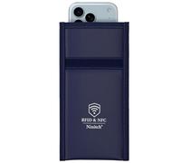 Ninitch Faraday Bags for Phone Privacy & Security - Signal Blocking Pouch for GPS/WIFI/5G/RFID - Fireproof & Waterproof Anti-Drop Case for Travel & Data Protection Blue