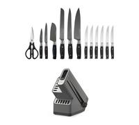 Ninja 14 Piece Knife Set - Foodi StaySharp Knife Block with Integrated Sharpener - Stainless Steel Knives - Black