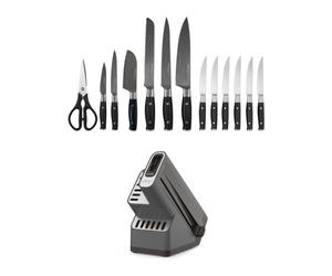 Ninja 14 Piece Knife Set - Foodi StaySharp Knife Block with Integrated Sharpener - Stainless Steel Knives - Black