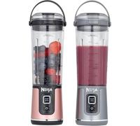Ninja 2-Pack Blast 530ml Portable Blender, Leakproof Lid & Sip Spout, Cordless Mini Blender, Rechargeable, Portable Smoothies, Protein Shakes, & Frozen Fruit, Rose Gold & Metallic Silver, BC151UKEUGV