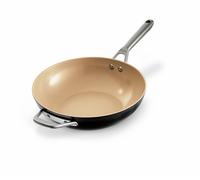 Ninja Extended Life 28cm Ceramic Wok, Non-Stick (No PFAS, PFOA, Lead or Cadmium), Induction Compatible, Oven Safe Up to 285°C, Terracotta and Grey, CW90928EUI