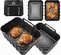 Ninja 7.6L AF200UK Silicone Liners | Glove-Like Fit | 2.5mm Thick, Convex Base, Dishwasher Safe | 7.6L Ninja Air Fryer Liners | 2PCS Ninja Foodi AF200UK Accessories | by iStock Ltd