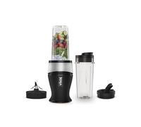 Ninja 700W Slim Blender & Smoothie Maker, 1x 470ml Cup with Spout Lid, Personal Blender, Crush Ice & Frozen Fruit, Silver/Black QB3001UKS