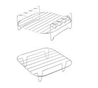 Ninja AF180UK Air Fryer Racks | 304 Stainless Steel Rack Set for Ninja AF180 Accessories | 2-Tier Cooking Rack Set | Skewer Rack Included | 6PCS | by iStock Kitchen