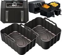 Ninja AF200UK Silicone Liners | 2.5mm Thick, Convex Base, Non-Stick & Dishwasher Safe | 2PCS Reusable 7.6L Air Fryer Liners | Ninja AF200UK Silicone Liners | by iStock Ltd