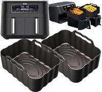 Ninja AF300UK Silicone Liners | 2.5mm Thick, Convex Base, Non-Stick & Dishwasher Safe | 2PCS Reusable 7.6L Air Fryer Liners | Ninja AF300UK Silicone Liners | by iStock Ltd