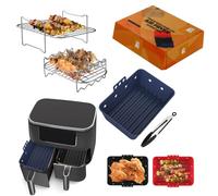 Ninja af400uk Accessories 6 Piece Set |Ninja Dual air Fryer Accessories,Ninja Flexi Drawer Air Fryer10.4l|Af400UK|Af500UK|Af451UK| Ninja Flexi Drawer 10.4l air Fryer,Ninja air Fryer Silicone Liners